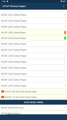 AFCAT Previous Papers android App screenshot 1